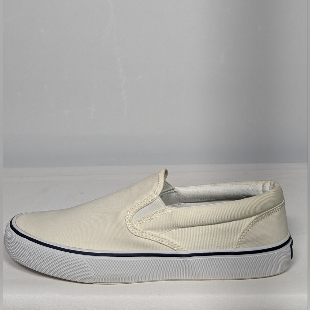 NEW Sperry Mens Striper II Slip On Sneaker Sz 8 grey